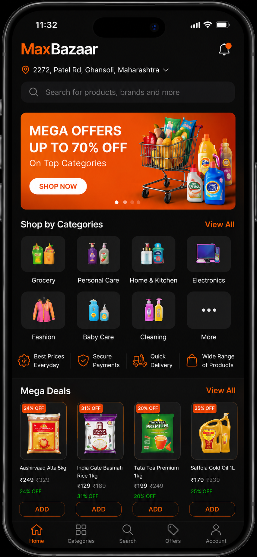 Max Bazaar customer app preview